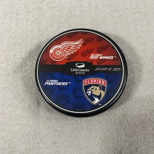 Detroit Red Wings vs Florida Panthers 1/8/2020 NHL Hockey Game Souvenir Puck